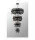 Lysander 4 Tier 25cm + 40cm + 60cm + 80cm Pendant 6 + 10 + 18 + 24 Light G9 Satin Black/Smoke Item Weight: 56kg-13