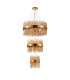 Lysander 3 Tier 25cm + 40cm + 60cm Pendant 6 + 10 + 18 Light G9 Brass/Amber Item Weight: 34kg-4