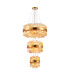 Lysander 3 Tier 25cm + 40cm + 60cm Pendant 6 + 10 + 18 Light G9 Brass/Amber Item Weight: 34kg-5