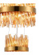 Lysander 3 Tier 25cm + 40cm + 60cm Pendant 6 + 10 + 18 Light G9 Brass/Amber Item Weight: 34kg-6