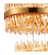 Lysander 3 Tier 25cm + 40cm + 60cm Pendant 6 + 10 + 18 Light G9 Brass/Amber Item Weight: 34kg-8
