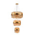 Lysander 3 Tier 25cm + 40cm + 60cm Pendant 6 + 10 + 18 Light G9 Brass/Amber Item Weight: 34kg-9