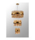 Lysander 3 Tier 25cm + 40cm + 60cm Pendant 6 + 10 + 18 Light G9 Brass/Amber Item Weight: 34kg-10