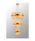 Lysander 3 Tier 25cm + 40cm + 60cm Pendant 6 + 10 + 18 Light G9 Brass/Amber Item Weight: 34kg-11