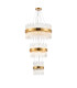 Lysander 3 Tier 25cm + 40cm + 60cm Pendant 6 + 10 + 18 Light G9 Brass/Clear Item Weight: 34kg-1