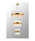 Lysander 3 Tier 25cm + 40cm + 60cm Pendant 6 + 10 + 18 Light G9 Brass/Clear Item Weight: 34kg-3