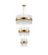 Lysander 3 Tier 25cm + 40cm + 60cm Pendant 6 + 10 + 18 Light G9 Brass/Clear Item Weight: 34kg-4