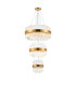 Lysander 3 Tier 25cm + 40cm + 60cm Pendant 6 + 10 + 18 Light G9 Brass/Clear Item Weight: 34kg-5