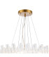 Lysander 3 Tier 25cm + 40cm + 60cm Pendant 6 + 10 + 18 Light G9 Brass/Clear Item Weight: 34kg-7