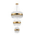Lysander 3 Tier 25cm + 40cm + 60cm Pendant 6 + 10 + 18 Light G9 Brass/Clear Item Weight: 34kg-9