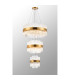 Lysander 3 Tier 25cm + 40cm + 60cm Pendant 6 + 10 + 18 Light G9 Brass/Clear Item Weight: 34kg-11