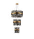 Lysander 3 Tier 25cm + 40cm + 60cm Pendant 6 + 10 + 18 Light G9 Brass/Smoke Item Weight: 34kg-4