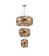 Lysander 3 Tier 25cm + 40cm + 60cm Pendant 6 + 10 + 18 Light G9 Brass/Smoke Item Weight: 34kg-5