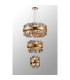 Lysander 3 Tier 25cm + 40cm + 60cm Pendant 6 + 10 + 18 Light G9 Brass/Smoke Item Weight: 34kg-11