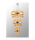 Lysander 3 Tier 25cm + 40cm + 60cm Pendant 6 + 10 + 18 Light G9 Polished Nickel/Amber Item Weight: 34kg-3