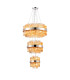 Lysander 3 Tier 25cm + 40cm + 60cm Pendant 6 + 10 + 18 Light G9 Polished Nickel/Amber Item Weight: 34kg-5