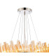Lysander 3 Tier 25cm + 40cm + 60cm Pendant 6 + 10 + 18 Light G9 Polished Nickel/Amber Item Weight: 34kg-7
