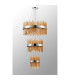 Lysander 3 Tier 25cm + 40cm + 60cm Pendant 6 + 10 + 18 Light G9 Polished Nickel/Amber Item Weight: 34kg-10