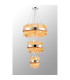 Lysander 3 Tier 25cm + 40cm + 60cm Pendant 6 + 10 + 18 Light G9 Polished Nickel/Amber Item Weight: 34kg-11