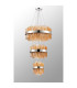 Lysander 3 Tier 25cm + 40cm + 60cm Pendant 6 + 10 + 18 Light G9 Polished Nickel/Amber Item Weight: 34kg-12