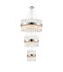 Lysander 3 Tier 25cm + 40cm + 60cm Pendant 6 + 10 + 18 Light G9 Polished Nickel/Clear Item Weight: 34kg-1