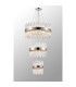 Lysander 3 Tier 25cm + 40cm + 60cm Pendant 6 + 10 + 18 Light G9 Polished Nickel/Clear Item Weight: 34kg-3