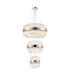 Lysander 3 Tier 25cm + 40cm + 60cm Pendant 6 + 10 + 18 Light G9 Polished Nickel/Clear Item Weight: 34kg-5