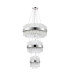 Lysander 3 Tier 25cm + 40cm + 60cm Pendant 6 + 10 + 18 Light G9 Polished Nickel/Clear Item Weight: 34kg-9