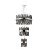Lysander 3 Tier 25cm + 40cm + 60cm Pendant 6 + 10 + 18 Light G9 Polished Nickel/Smoke Item Weight: 34kg-4