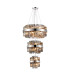 Lysander 3 Tier 25cm + 40cm + 60cm Pendant 6 + 10 + 18 Light G9 Polished Nickel/Smoke Item Weight: 34kg-5