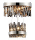Lysander 3 Tier 25cm + 40cm + 60cm Pendant 6 + 10 + 18 Light G9 Polished Nickel/Smoke Item Weight: 34kg-6