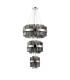 Lysander 3 Tier 25cm + 40cm + 60cm Pendant 6 + 10 + 18 Light G9 Polished Nickel/Smoke Item Weight: 34kg-9