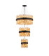Lysander 3 Tier 25cm + 40cm + 60cm Pendant 6 + 10 + 18 Light G9 Satin Black/Amber Item Weight: 34kg-1