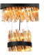 Lysander 3 Tier 25cm + 40cm + 60cm Pendant 6 + 10 + 18 Light G9 Satin Black/Amber Item Weight: 34kg-6