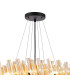 Lysander 3 Tier 25cm + 40cm + 60cm Pendant 6 + 10 + 18 Light G9 Satin Black/Amber Item Weight: 34kg-7