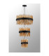 Lysander 3 Tier 25cm + 40cm + 60cm Pendant 6 + 10 + 18 Light G9 Satin Black/Amber Item Weight: 34kg-10