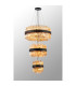 Lysander 3 Tier 25cm + 40cm + 60cm Pendant 6 + 10 + 18 Light G9 Satin Black/Amber Item Weight: 34kg-11