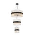 Lysander 3 Tier 25cm + 40cm + 60cm Pendant 6 + 10 + 18 Light G9 Satin Black/Clear Item Weight: 34kg-1