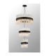 Lysander 3 Tier 25cm + 40cm + 60cm Pendant 6 + 10 + 18 Light G9 Satin Black/Clear Item Weight: 34kg-3