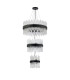 Lysander 3 Tier 25cm + 40cm + 60cm Pendant 6 + 10 + 18 Light G9 Satin Black/Clear Item Weight: 34kg-4