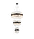 Lysander 3 Tier 25cm + 40cm + 60cm Pendant 6 + 10 + 18 Light G9 Satin Black/Clear Item Weight: 34kg-5