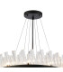 Lysander 3 Tier 25cm + 40cm + 60cm Pendant 6 + 10 + 18 Light G9 Satin Black/Clear Item Weight: 34kg-7