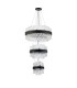 Lysander 3 Tier 25cm + 40cm + 60cm Pendant 6 + 10 + 18 Light G9 Satin Black/Clear Item Weight: 34kg-9