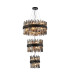 Lysander 3 Tier 25cm + 40cm + 60cm Pendant 6 + 10 + 18 Light G9 Satin Black/Smoke Item Weight: 34kg-1