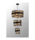 Lysander 3 Tier 25cm + 40cm + 60cm Pendant 6 + 10 + 18 Light G9 Satin Black/Smoke Item Weight: 34kg-3