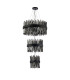 Lysander 3 Tier 25cm + 40cm + 60cm Pendant 6 + 10 + 18 Light G9 Satin Black/Smoke Item Weight: 34kg-4