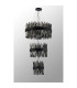 Lysander 3 Tier 25cm + 40cm + 60cm Pendant 6 + 10 + 18 Light G9 Satin Black/Smoke Item Weight: 34kg-10