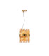 Lysander Pendant Round 25cm 6 Light G9 Brass / Amber Sculpted Glass-1