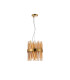 Lysander Pendant Round 25cm 6 Light G9 Brass / Amber Sculpted Glass-4