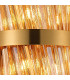 Lysander Pendant Round 25cm 6 Light G9 Brass / Amber Sculpted Glass-9